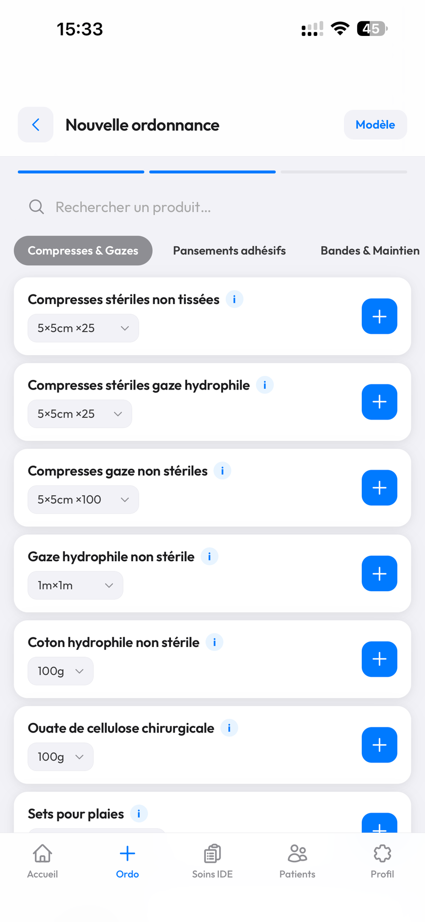 Catalogue de produits IDE